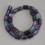 Fluorite Beads, triangular beads, diameter 14x10x10x10mm+/-, on a thread, length 40cm+