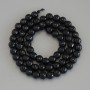 Agate Beads, faceted round, diameter 6mm+/-, on a thread, length 37cm+