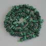 Malachite Chip Beads, diameter 5-9x2-3mm+/- on a thread, length 41cm+