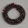 Garnet Faceted Cube Beads on thread, diameter 4.5x4.5mm+-, length 39cm+