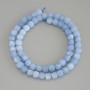 Aquamarine Faceted Cube Beads, diameter 6.5x6.5mm+/-, on thread, length 41cm+