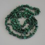 Malachite Chip Beads, diameter 8-16x2-6mm+/-, on fishing line, length 80cm+