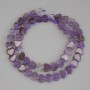 Amethyst Heart Beads, diameter 8x8x2mm+/-, on thread, length 37cm+