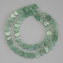 Jade Heart Beads, diameter 8x8x2mm+/-, on thread, length 38cm+