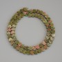 Heliotrope Heart Beads, diameter 6x6x2mm+/-, on thread, length 38cm+