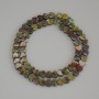 Dragon Blood Jasper Heart Beads, Diameter 6x6x2mm+/-, on Fishing Line, Length 37cm+