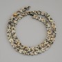 Dalmatian Jasper Heart Beads, diameter 6x6x2mm+/-, on thread, length 39cm+
