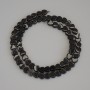 Smoky Quartz Heart Beads, diameter 6x6x2mm+/-, on a thread, length 38cm+