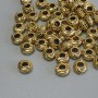 Findings Spacer Bead, Gold Colour Metal, Diameter 6x3mm+/- Hole 3mm+/-, Pack 20g (~56 pcs)