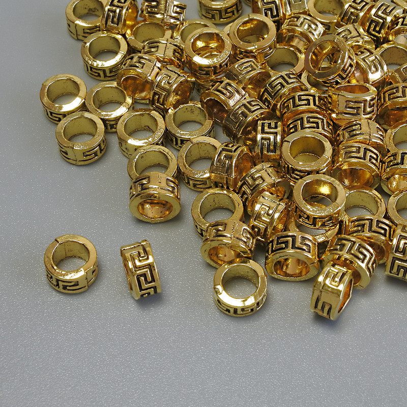 Findings Spacer Bead, Gold Colour Metal, Diameter 5.5x3mm+/- Hole 4mm+/-, Pack 20g (~80 pcs)