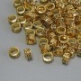Findings Spacer Bead, Gold Colour Metal, Diameter 5.5x3mm+/- Hole 4mm+/-, Pack 20g (~80 pcs)