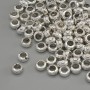 Findings Spacer Bead, Silver Colour Metal, Diameter 5x3mm+/- Hole 3mm+/-, Pack 20g (~100 pcs)