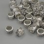 Findings Bead Spacer, silver metal colour, diameter 8x5mm +/-, hole diameter 6mm +/-, packaging 20g (~36 pcs)
