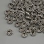 Findings Bead Spacer, silver metal colour, diameter 6x2.5mm +/-, hole diameter 2mm +/-, packaging 20g (~94 pcs)