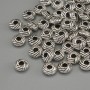 Findings Spacer Bead, Silver Metal Colour, Diameter 5x2.5mm+/- Hole 2mm+/-, Pack 20g (~56pcs)