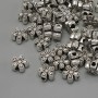 Findings Flower Spacer Bead, Silver Metal Colour, Diameter 7x3mm+/- Hole 2mm+/-, Pack 20g (~44pcs)