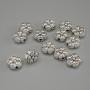 Findings Flower Spacer Bead, Silver Metal Colour, Diameter 10x4.5mm+/- Hole 2mm+/-, Pack 20g (~13pcs)