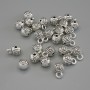 Bail Finding, Silver-Tone Metal, Size 6x9mm+/-, Hole Diameter 1.7mm+/- and 2mm+/-, Pack 20g / 25pcs