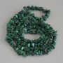 Malachite Chip Beads, diameter 6-10x2-4mm+-, length 78cm+- on nylon thread