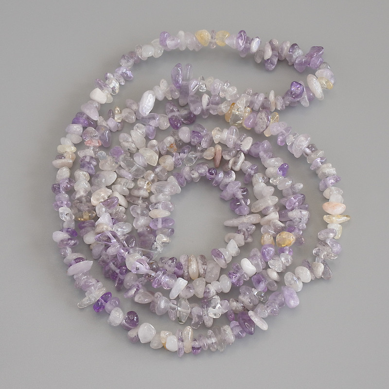 Amethyst Chip Beads, Diameter 6x3mm+/-, Length 80cm+/- on Fishing Line