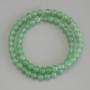 Jade Beads, Smooth Round, Diameter 6.5mm+/-, Length 38cm+/- on Fishing Line