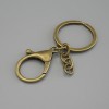 Price per Pack /10pcs. Keyring Base with Two Fittings — Carabiner 33x24mm+/- and Ring, Diameter 3cm, Length 7cm