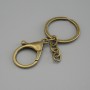 Price per Pack /10pcs. Keyring Base with Two Fittings — Carabiner 33x24mm+/- and Ring, Diameter 3cm, Length 7cm