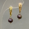 River Pearl Earrings, Black Peacock, Diameter 8mm+/-, Length 25mm+