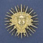 Yarilo Brooch-Pendant, Gold-Tone Metal, 59mm+
