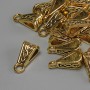 Findings Pendant Cap gold metal colour, diameter 15x7mm+- hole diameter 2.7mm+- pack 20g (~18pcs)