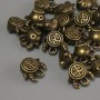 Findings Bull Pendant bronze metal colour, size 10x9x5mm+- hole diameter 1mm+- pack 20g (~17pcs)