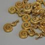 Findings Pendant gold metal colour, size 17x10x2mm+- hole diameter 2mm+- pack 20g (~17pcs)