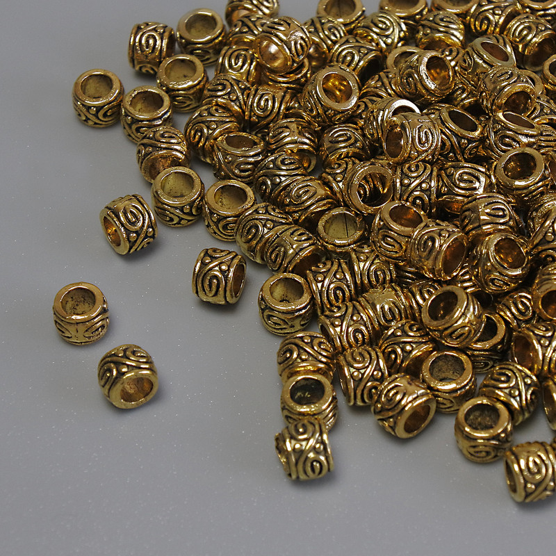 Findings Bead Spacer, Gold Metal Colour, Diameter 4x3mm +/-, Hole 2.5mm +/-, Pack 20g (~155pcs)