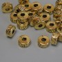 Findings Spacer Bead, Metal Colour Gold, Diameter 7x4mm+/- Hole Diameter 2.9mm+/- Packing 20g (~25pcs)