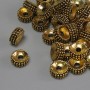 Findings Spacer Bead, Metal Colour Dark Gold, Diameter 7.5x3.5mm+/- Hole Diameter 2.3mm+/- Packing 20g (~35pcs)