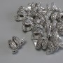 Findings Snake Spacer Bead, Silver Metal Colour, 13x8mm+/- Diameter, 4.5mm+/- Hole, 20g Pack (~14pcs)