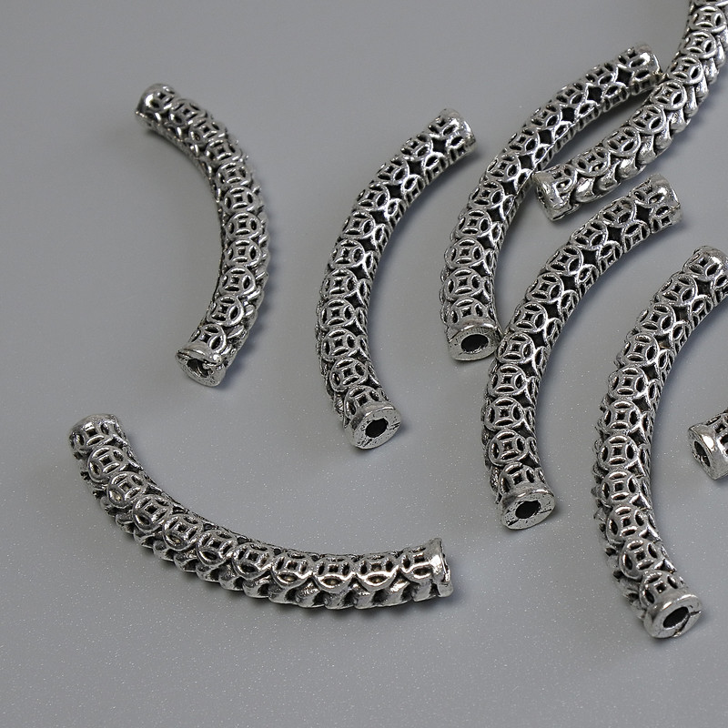 Findings Bead Spacer, Silver Metal Colour, Diameter 36x4.5mm +/-, Hole 2mm +/-, Pack 20g (~8pcs)
