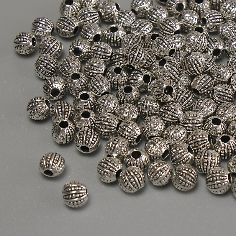Findings Rondelle Spacer Bead, Silver Metal Colour, 4x3.5mm+/- Diameter, 1.4mm+/- Hole, 20g Pack (~120pcs)