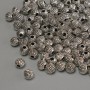 Findings Rondelle Spacer Bead, Silver Metal Colour, 4x3.5mm+/- Diameter, 1.4mm+/- Hole, 20g Pack (~120pcs)
