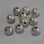 Findings Rondelle Spacer Bead, Silver Metal Colour, 8mm+/- Diameter, 2.3mm+/- Hole, 20g Pack (~10pcs)