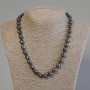 Hematite Necklace, tumbled beads, diameter 9-11x8mm, length 50cm+- with clasp