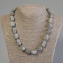 Natural Labradorite Necklace, faceted tumbled beads, diameter 14-18x12-15mm, length 50cm+- with clasp