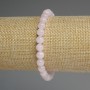 Madagascar Rose Quartz Bracelet, smooth round beads, diameter 6mm+-, length 18cm+- stretch