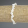 Mother-of-Pearl Bracelet, tumbled beads, diameter 8x6-8mm+-, length 18cm stretch