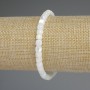 Mother-of-Pearl Rondelle Bracelet, diameter 6x5mm+-, length 18cm stretch