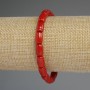 Coral Barrel Bracelet 10x6.5mm+-, length 18cm+- stretch