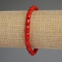 Coral Barrel Bracelet 9x6mm+-, length 18cm+- stretch