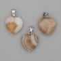 Heart Agate Pendant 15x15x23mm+