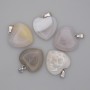 Heart Agate Pendant 20x20x25mm+