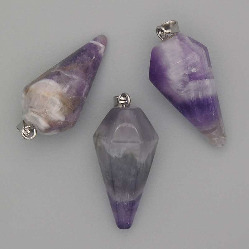 Pendulum Pendant Amethyst 38x28x14mm+